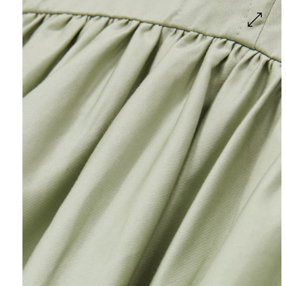 Reiss Liza 100% Cotton Corset Midi Dress in Sage Size 2 - Picture 7 of 15
